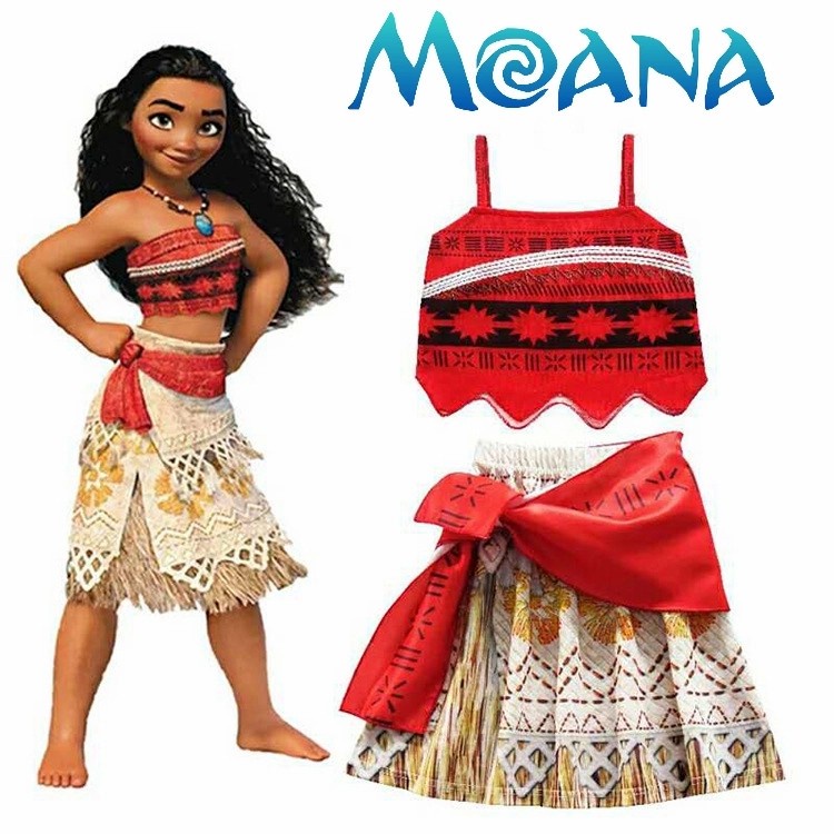 Kostum Princess MOANA Halloween Costume Moana Cosplay Kostum Anak