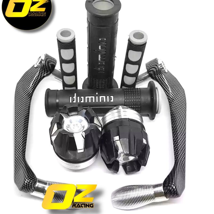 PAKET 4IN1 Proguard Carbon sabit + Jalu as roda + Handgrip domino + Karet Handle Rem Domino ,.