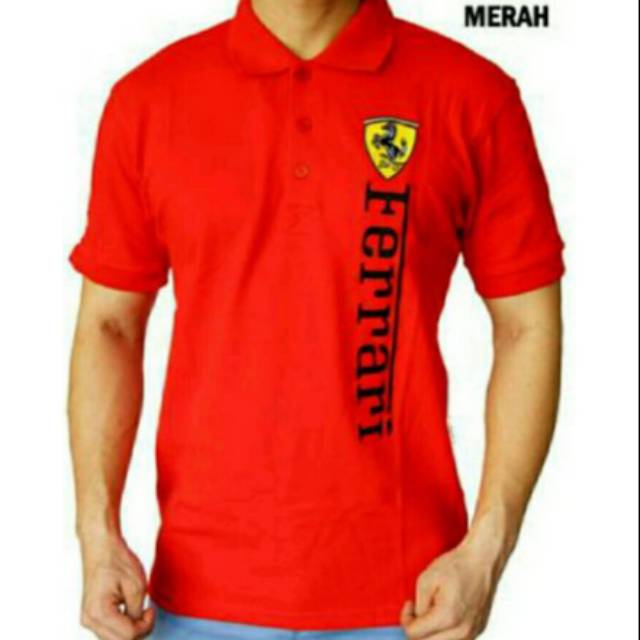 Tshirt Kaos baju polo shirt FERRARI PREMIUM