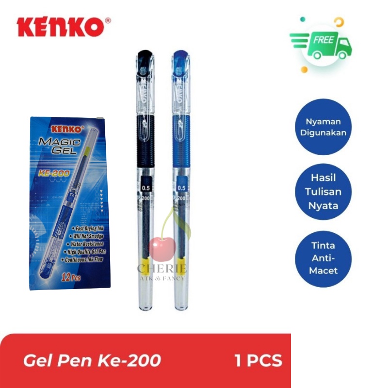

Kenko Gel pen 0.5 mm Magic Gel KE-200 - Blue 1 Pcs