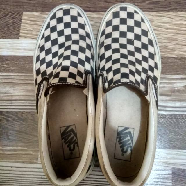 Vans slip on chackerboard japan market