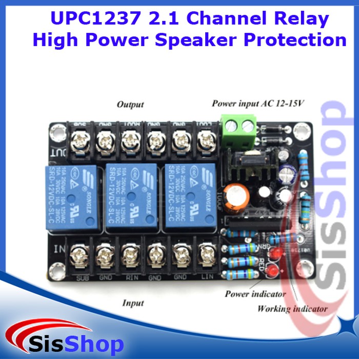 UPC1237 2.1 CH RELAY SPEAKER PROTECTOR PROTECTION HIGH POWER