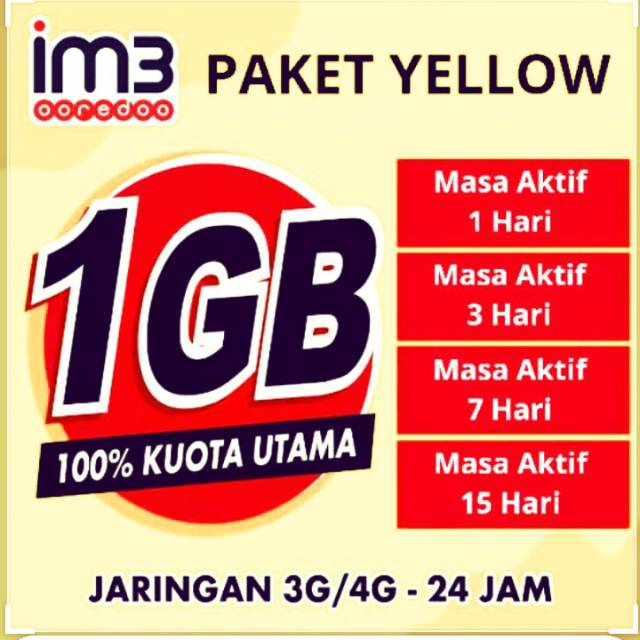 Paket Data indosat yellow