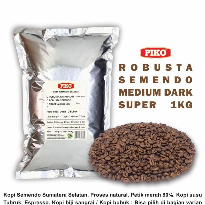 

[ COD ] Kopi Biji Sangrai Robusta Semendo Super ( 1kg ) HEMAT Kode 442