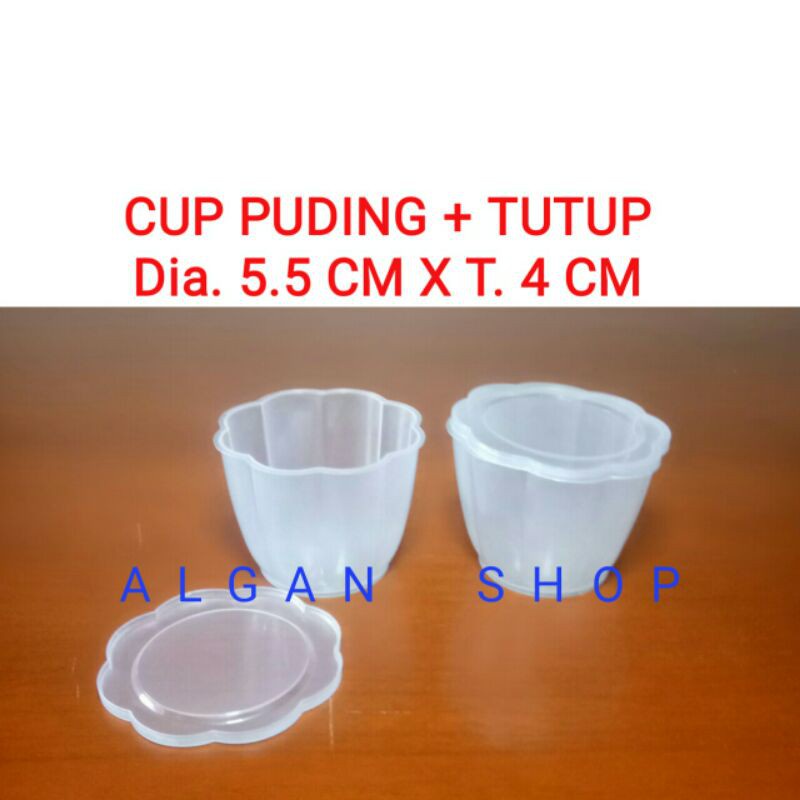 Cup Puding Pelangi Kecil 5.5 Cm Plastik pake Tutup isi 12 Pcs BL Agar Jelly Coklat Wadah Gelas