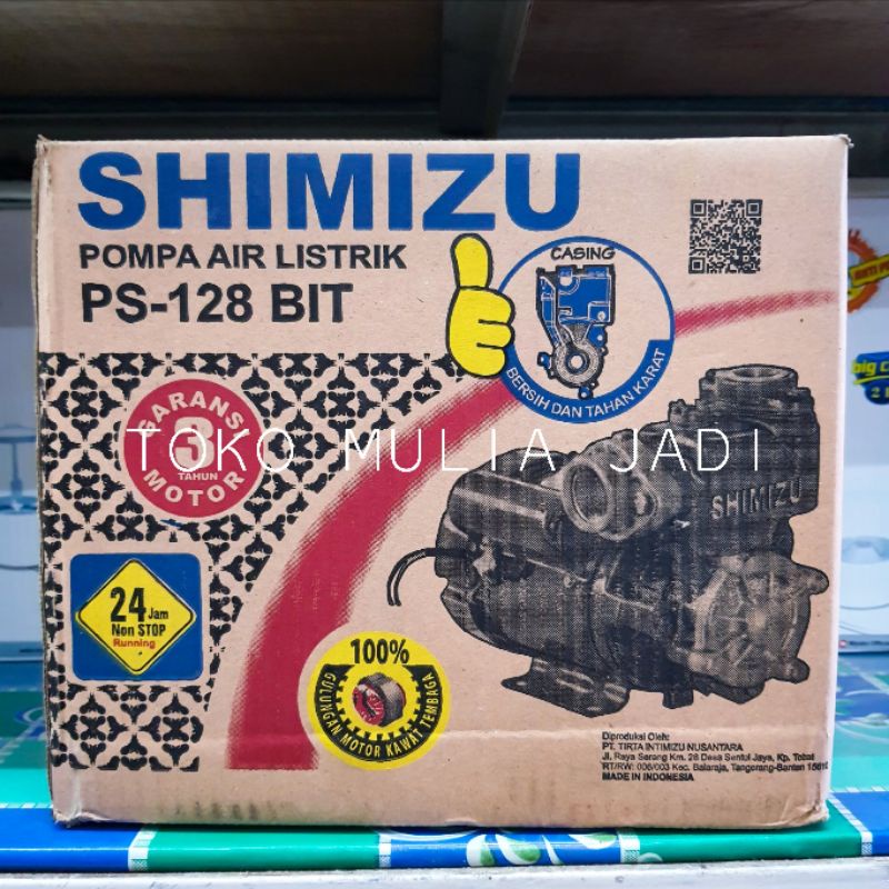 Pompa air SHIMIZU PS 128 BIT manual / mesin non auto otomatis ps128 128bit ps128bit