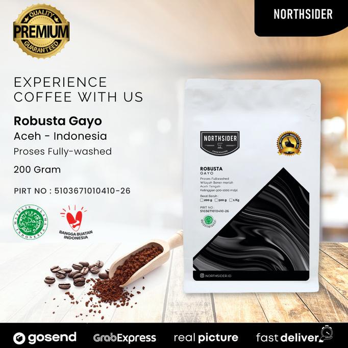 

[ COD ] BIJI KOPI ROBUSTA GAYO WASHED - 200GR NORTHSIDER COFFEE PROMO SPECIAL Kode 513