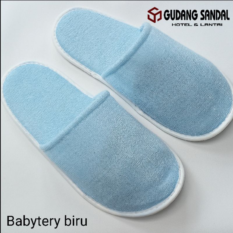 sandal lantai /hotel bahan busa babytery 8ml biru