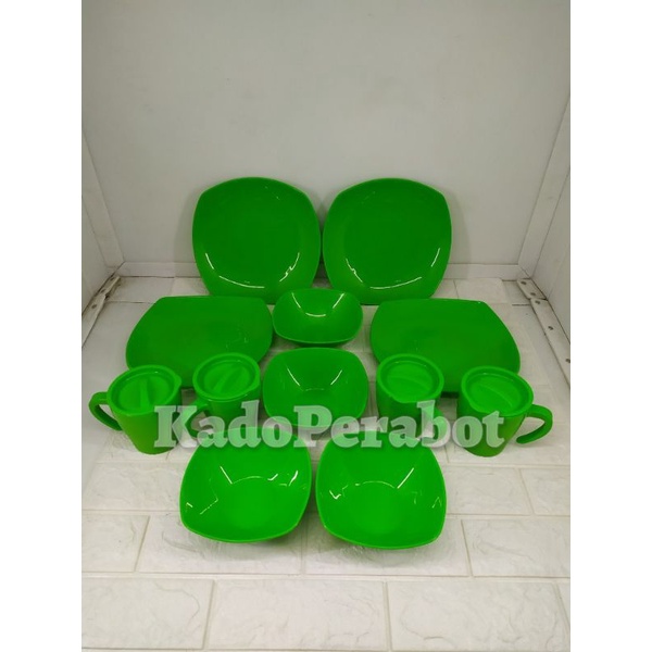 piring set lengkap murah - piring tableware set hoya plast SEGI 12 pcs