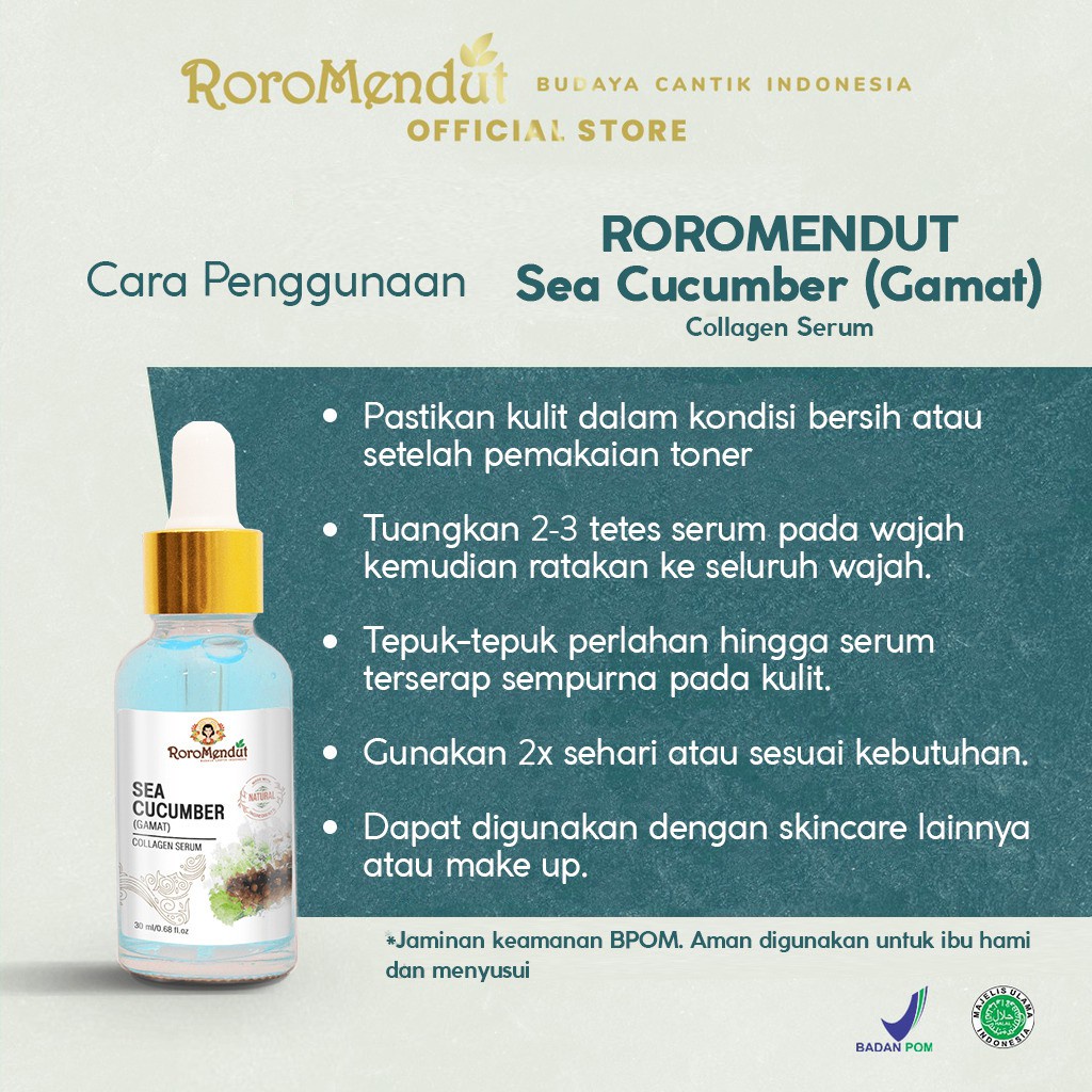 Roro Mendut sea cuxumber collagen serum &amp; Essence Wajah