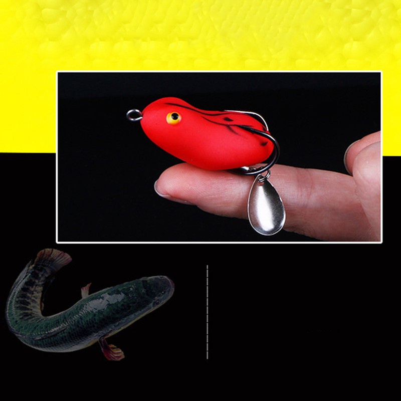 Ready Stock Soft Plastic Frog Boxed 5 Pcs 4.5cm/7g Soft Frog Lure Topwater Ray Frog Artificial Lure Double Hooks