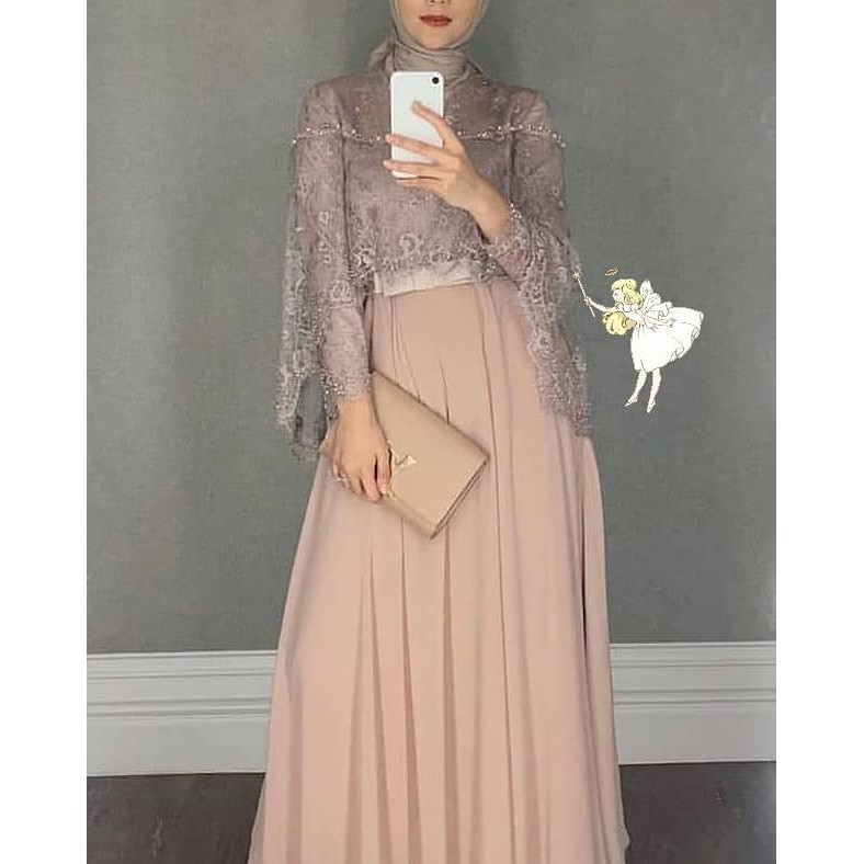 Maxi jumbo Cape baby doll lapis furing kombi tile bordir Julaeha AK