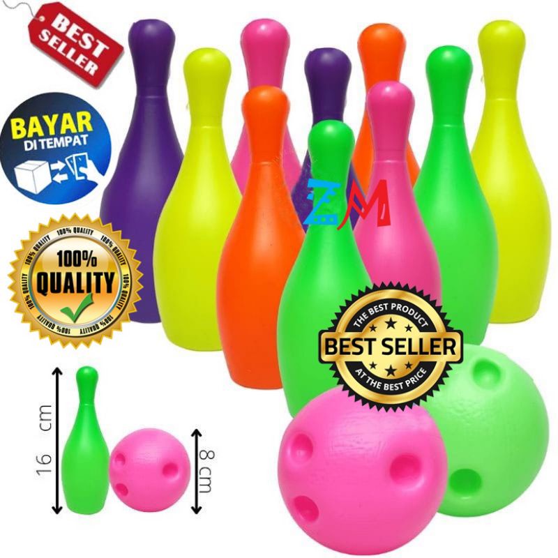 MAINAN ANAK EDUKASI SET BOWLING WARNA WARNI ISI 12 PCS KADO ULTAH ULANG TAHUN MAINAN ANAK LAKI PEREM