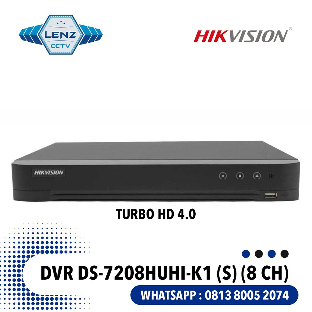 DVR HIKVISION 8Channel - DS-7208HUHI-K1 (S)