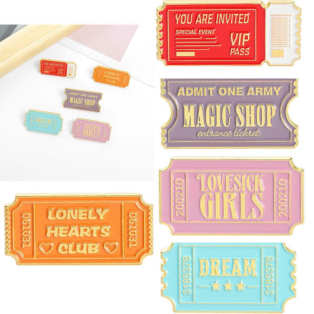 Preva Enamel Pins Jewelry Lonely Hearts Club Anda Diundang Cetak Huruf