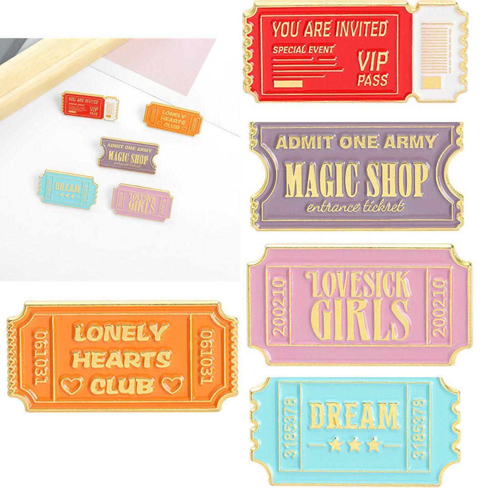 Preva Enamel Pins Jewelry Lonely Hearts Club Anda Diundang Cetak Huruf