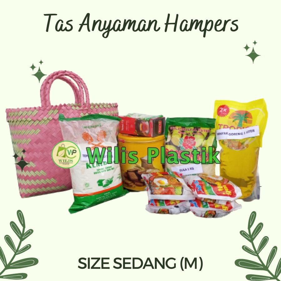 Tas Anyaman Plastik LURIK TANGGUNG untuk pengusaha Hampers Souvenir Parcel wadah berkat Kotak Nasi Tas Anyaman Plastik Hajatan