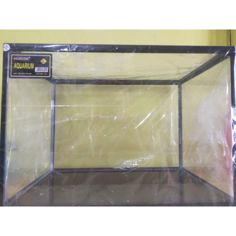 Aquarium Akrilik Nikita uk L 40x25x28 bahan plastik fiber akrilik