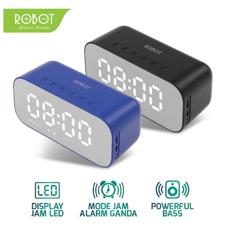 itstore Speaker Bluetooth Robot RB560 Alarm Clock LED Indicator Bluetooth 5.0 Original - Garansi 1 Tahun