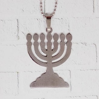 Kalung Menorah Kaki Dian Hanukkah Aksesoris Profetik Prophetic Yahudi Mesianik Judaika