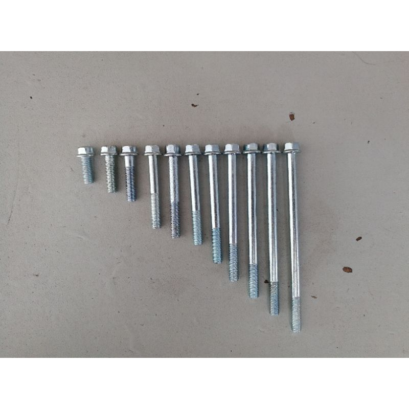Flangebolt 6x40 baut blok mesin (PAKET 100 PCS)