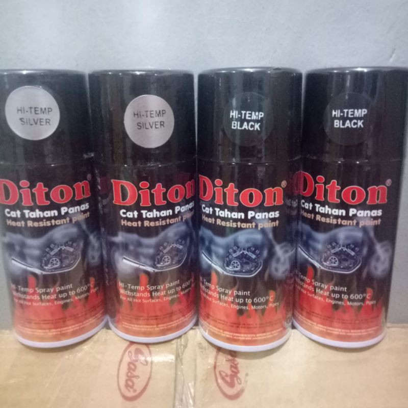 Pilok Pilox Diton  Hi Temp Black / Silver Tahan Panas pilok knalpot pilok blok mesin 150cc