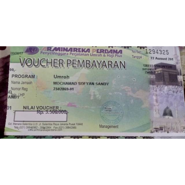 Sale sale voucher umroh PT.ARMINAREKA PERDANA