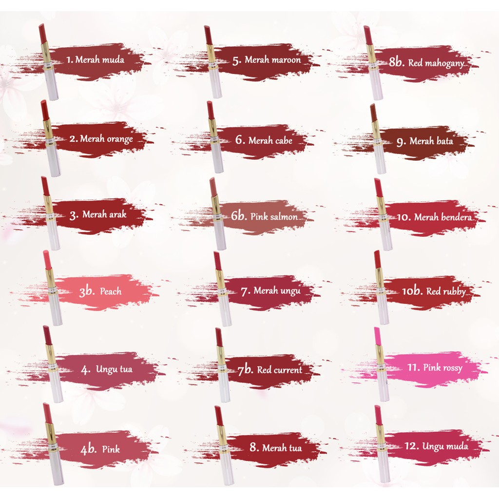 (BISA COD) Casandra Colorfix Lipstick Matte BPOM