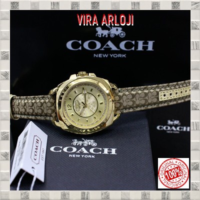 Jam Tangan Wanita Coach Gold Original