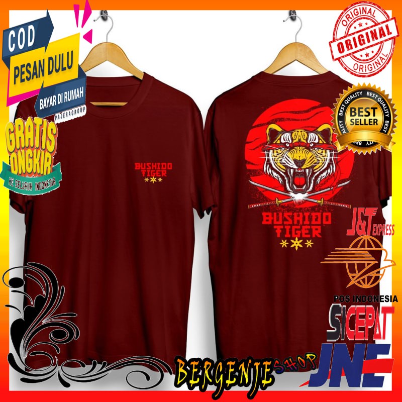 R31 / BUSHIDO TIGER MAROON SERIES / KAOS PRIA / KAOSS DISTRO / BERGENJE SHOP