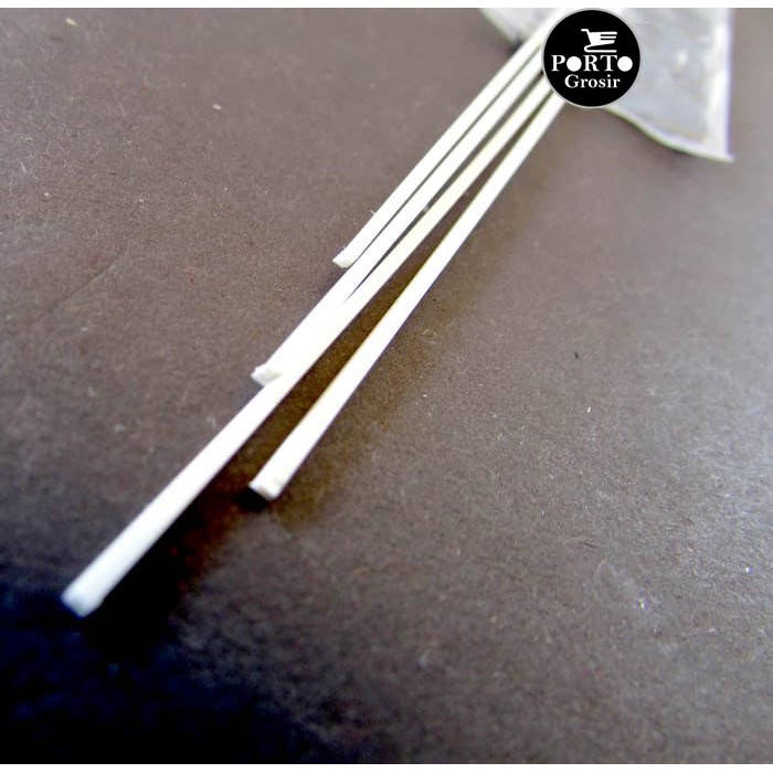 Pipa PVC Bulat Padat 1mm Bahan Maket Diorama Stick Stik 1 mm Per Pak Isi 4