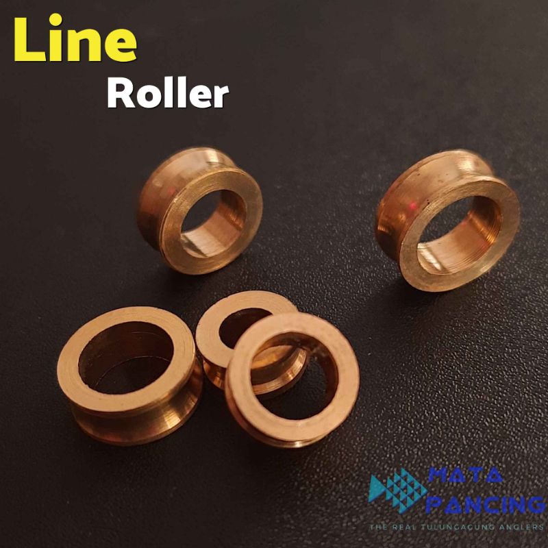 Line roller spare part reel spinning bahan brass kuningan anti karat dan tahan gesekan untuk aneka ukuran merk reel