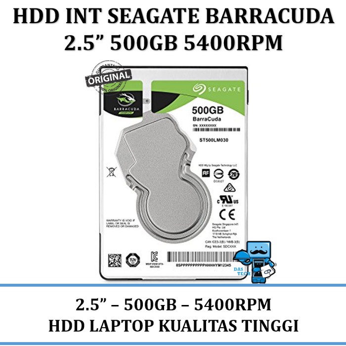 Harddisk Internal 500 GB Seagate Barracuda SATA III 2.5inch for LAPTOP garansi 1 tahun