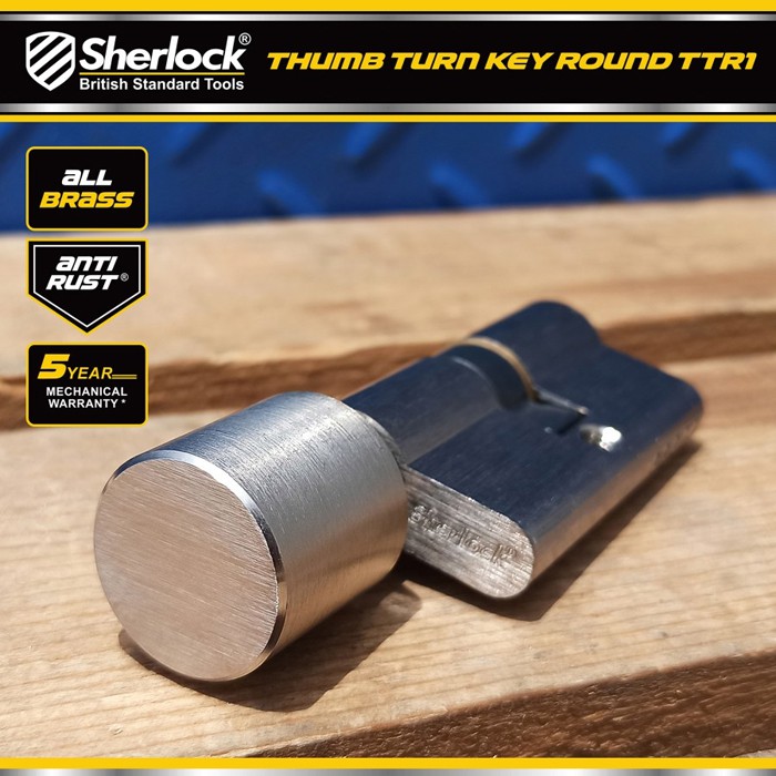 Cylinder Kunci Pintu / Sherlock 60 mm Kunci Silinder Thumbturn Putar TTR1