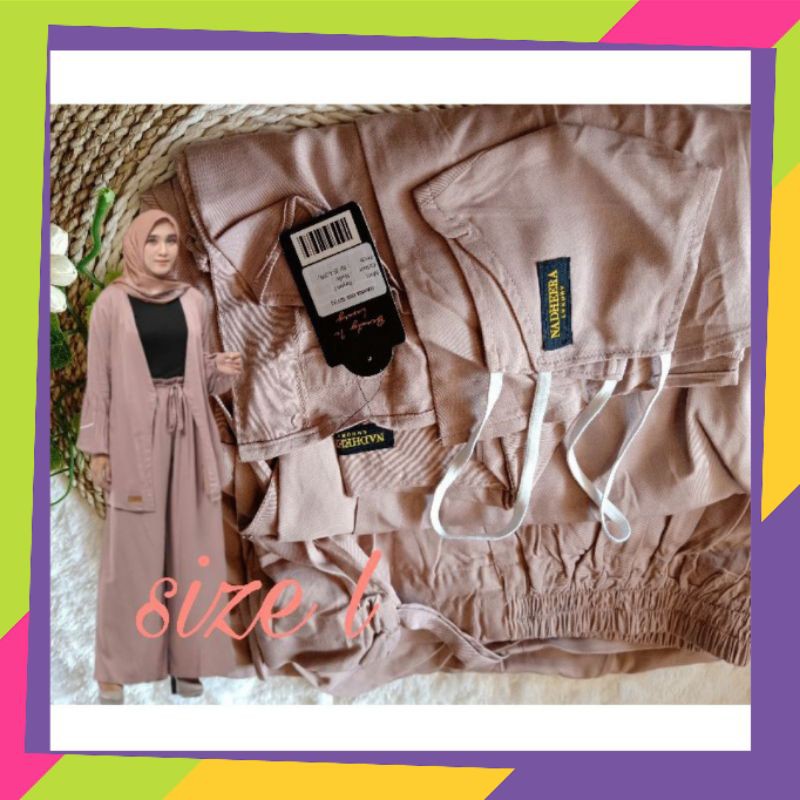 gamis dres tunica nadera luxury setelan rompi tuniq