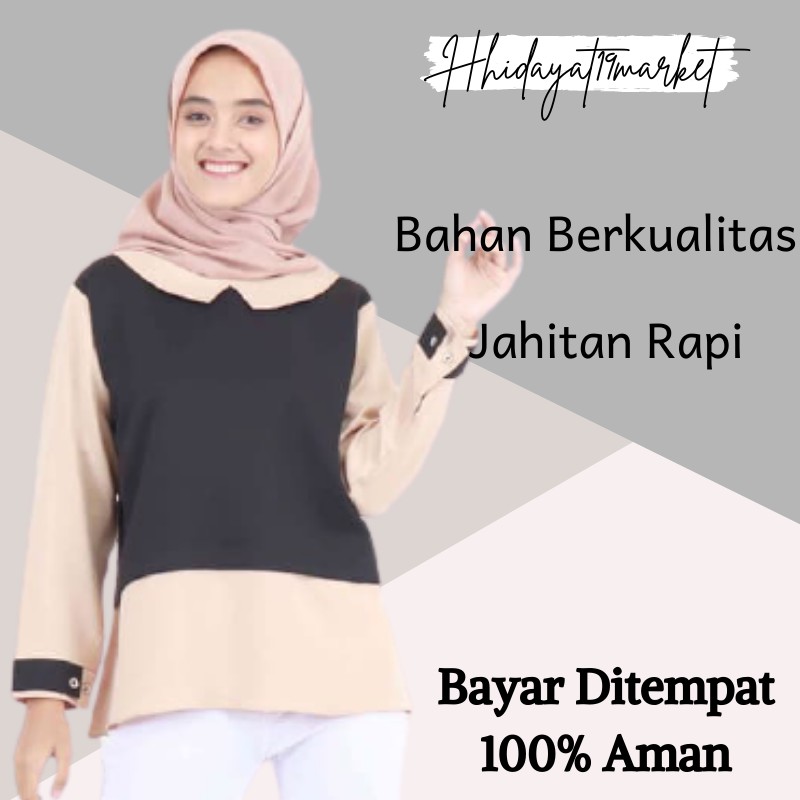BLOUSE ATASAN MURAH PROMO ATASAN BLOUSE CASSANDRA BLOUSE PLISKET S2Z4 Z7W0 Murah Diskon MUSLIM