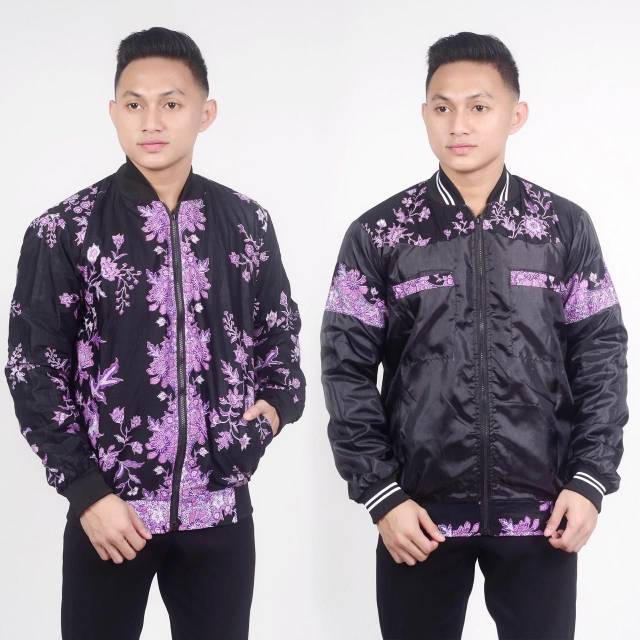 Jaket bomber batik