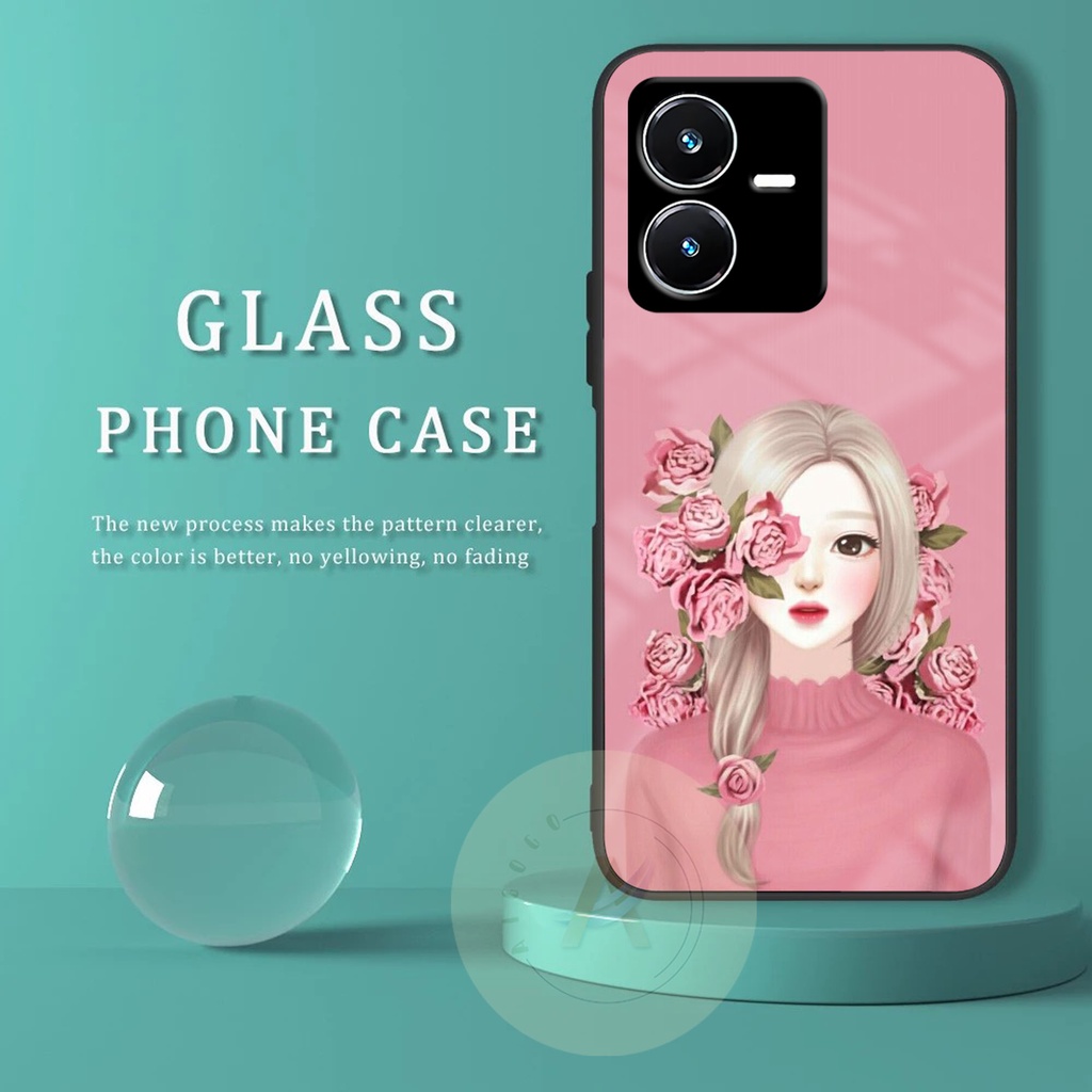 Softcase Glass VIVO Y22 2022 - GK21 - Case HP VIVO Y22 2022 - Case VIVO Y22 2022 - Kesing HP VIVO Y2