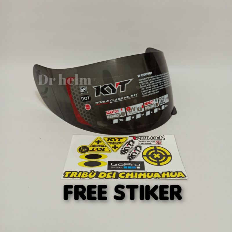 VISOR HELM KYT R10 KYT RC SEVEN KYT K2 RIDER KYT V2R SMOKE ORIGINAL