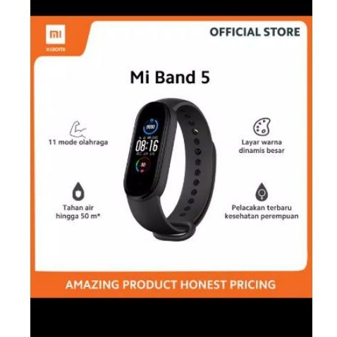 PL / bekas (baru dipakai 1 kali) Xiaomi Mi Smart Band 5 Pemantau Aktivitas