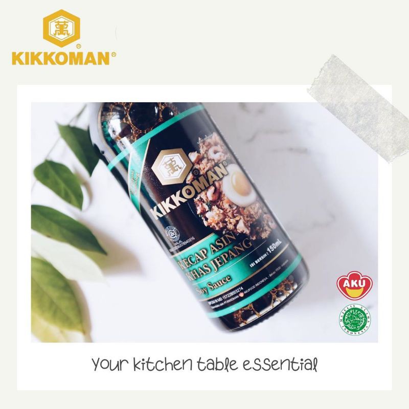 

Kikkoman All Purpose Soy Sauce 150 ml - Botol Tinggi | Kecap Asin Jepang Botol Tinggi | Kikoman Shoyu All