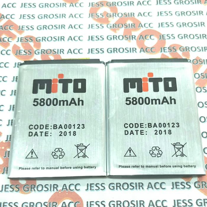 Baterai Battery Double Power MITO A82 Plus Pin Connector Jepit BA00123