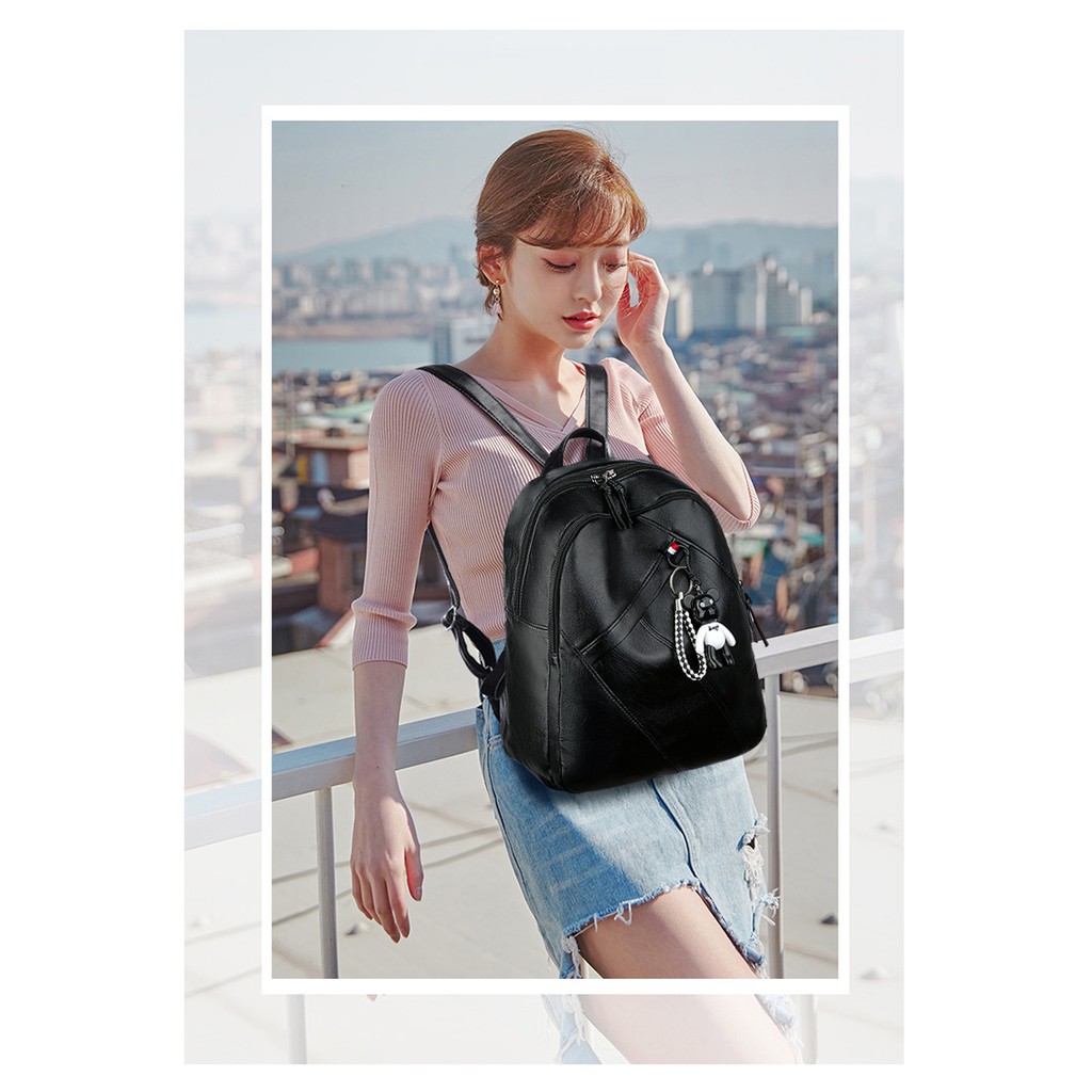 Tas Ransel Wanita Lucu JX 854 Free Gantungan - Backpack Fashion 100% Import - Tas Ransel Hangout