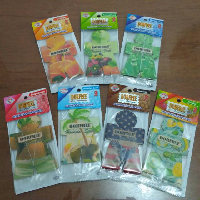 PASTI MURAH - PARFUM MOBIL -  Dorfree hanging paper air freshener isi 2pcs - PENGHARUM - DORFRE