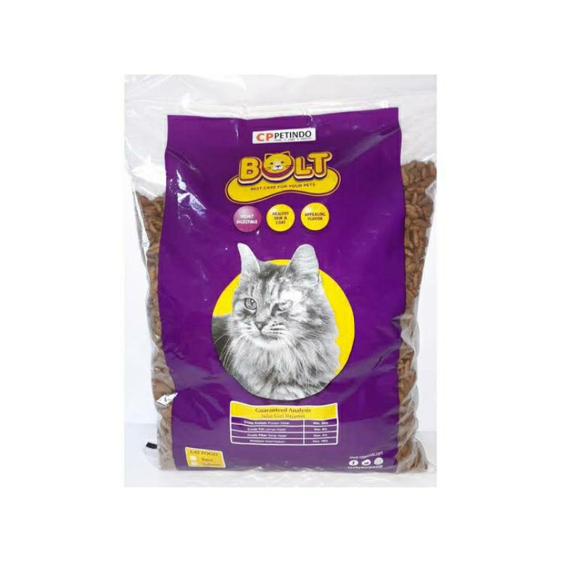 Makanan Kucing 1Kg Bolt / Pakan Hewan Bolt 1Kg / Bolt Makanan Kucing 1kg