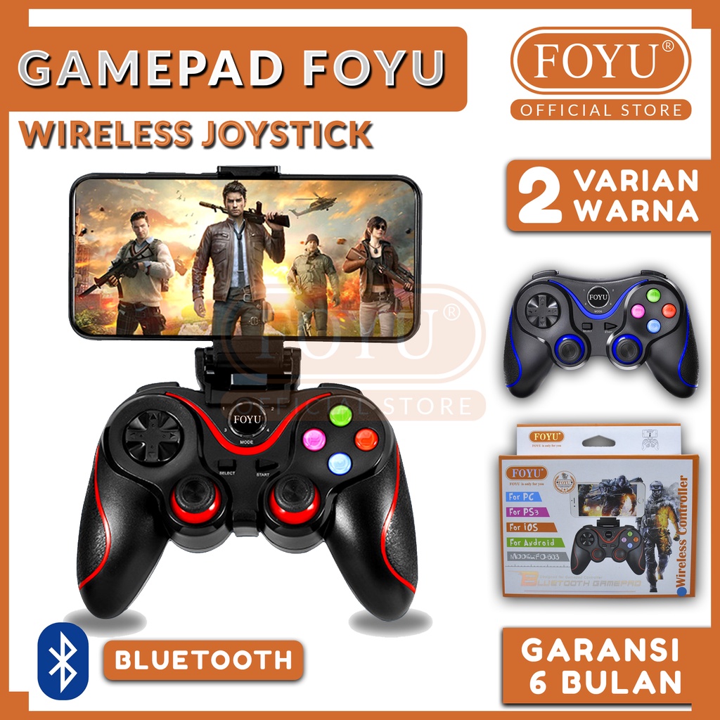 gamepad android foyu bluetooth joystick pc ios wireless controller