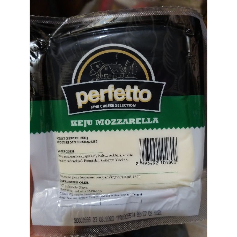 

keju mozarela PERFETTO 250GRAM