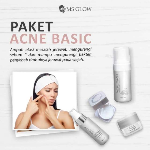 MS GLOW Paket Acne (untuk kuLit wajah berjerawat)