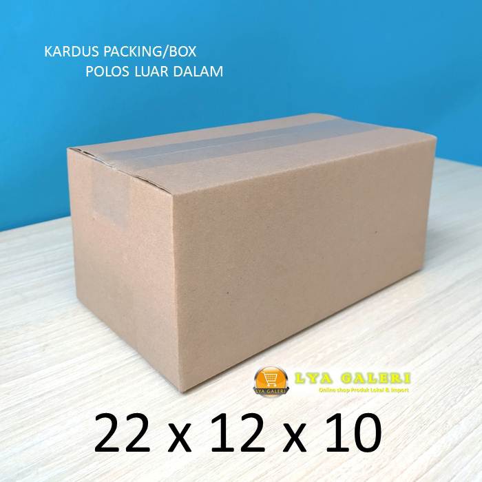 

Karton Box Kardus Packing Uk.22x12x10 cm Polos Luar Dalam