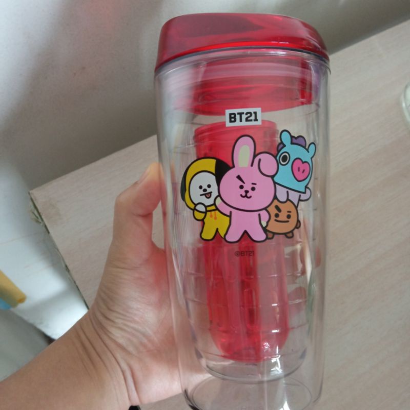 Milk Life BT21 tumbler merah NEW